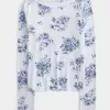Top a maniche lunghe con scollo a V Top a maniche lunghe con scollo a V