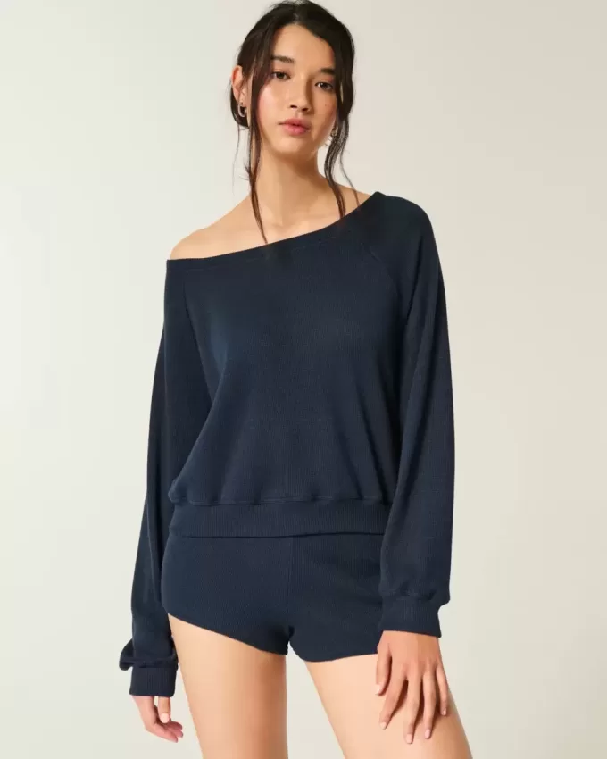 Top a spalle scoperte con motivo waffle di Gilly Hicks
