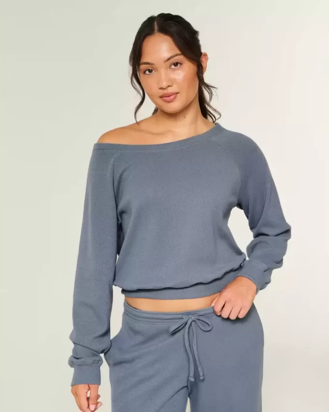 Top a spalle scoperte con motivo waffle di Gilly Hicks