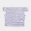 Top a spalle scoperte con scollo a V e scollo a V in rete