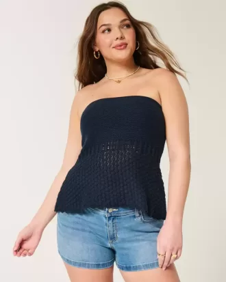 Top a tubino in stile uncinetto