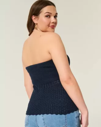 Top a tubino in stile uncinetto