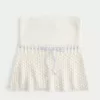 Top a tubino senza spalline in stile uncinetto Top a tubino senza spalline in stile uncinetto