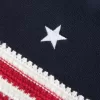 Top all’uncinetto con motivo bandiera americana
