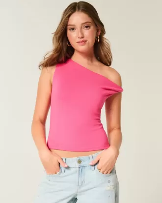 Top asimmetrico con spalle scoperte