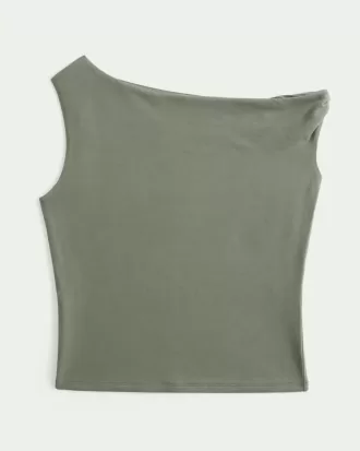 Top asimmetrico con spalle scoperte
