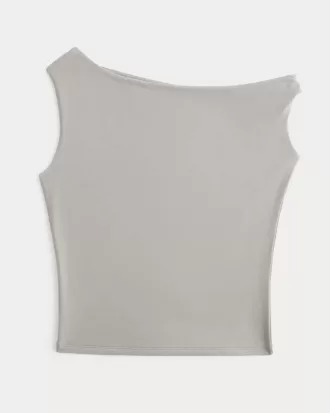 Top asimmetrico con spalle scoperte