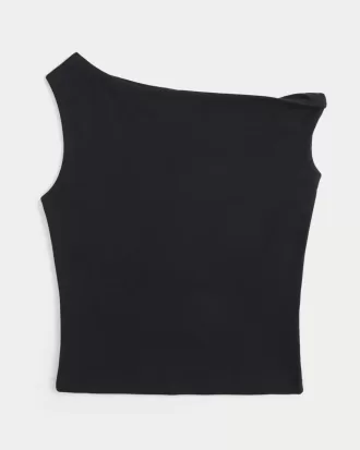 Top asimmetrico con spalle scoperte