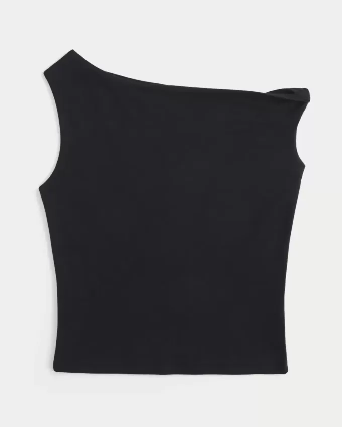 Top asimmetrico con spalle scoperte