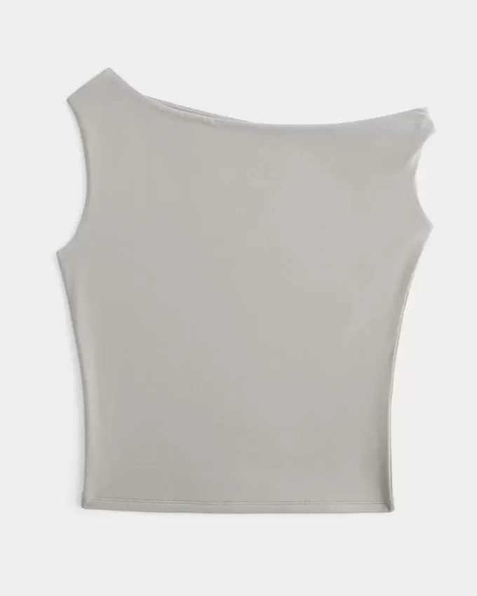 Top asimmetrico con spalle scoperte