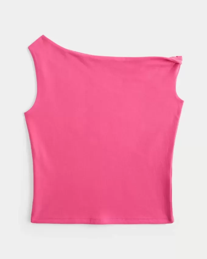 Top asimmetrico con spalle scoperte