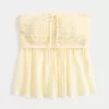 Top babydoll all’uncinetto senza spalline facile