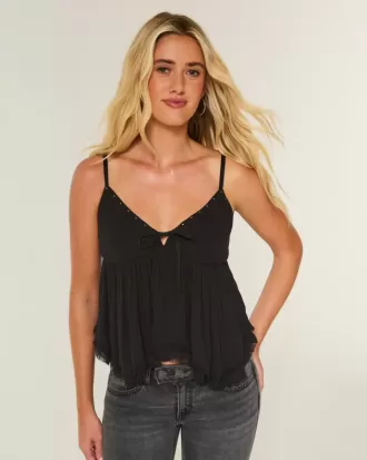 Top babydoll con borchie Easy