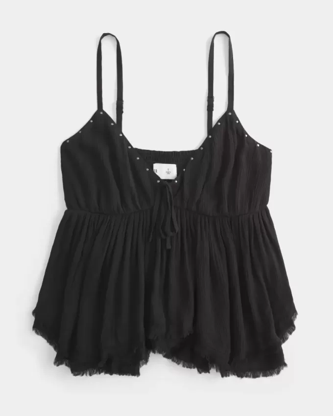 Top babydoll con borchie Easy