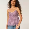 Top babydoll con bottoni