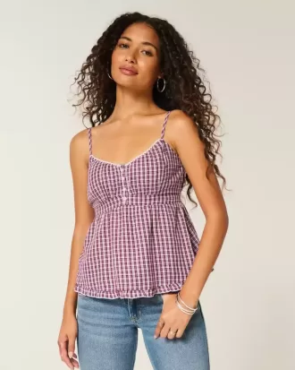 Top babydoll con bottoni