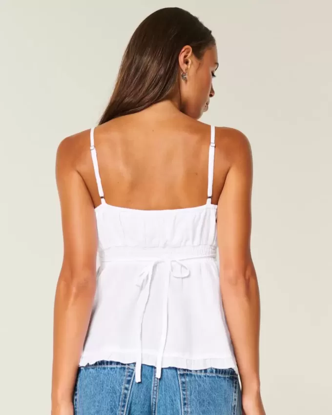 Top babydoll con bottoni