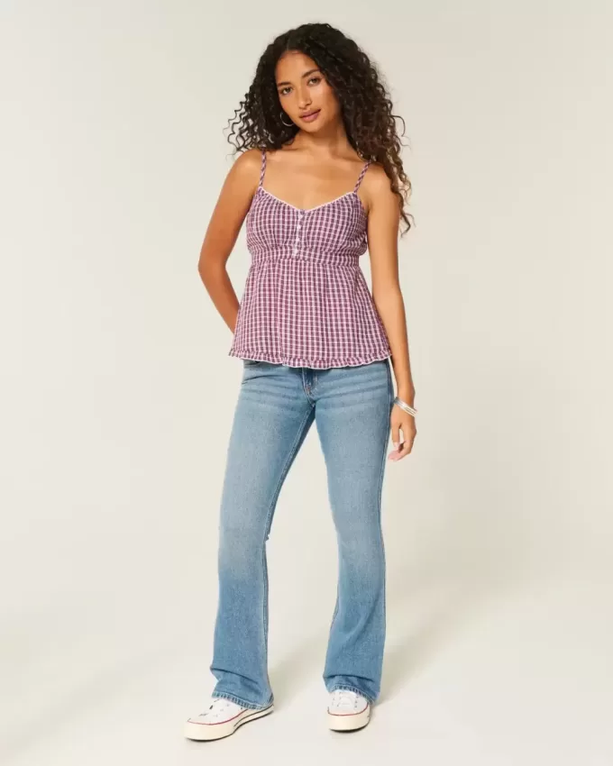 Top babydoll con bottoni