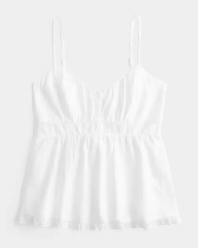 Top babydoll con bottoni