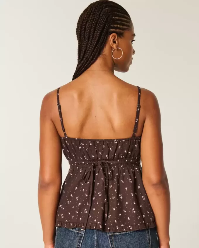 Top babydoll con bottoni