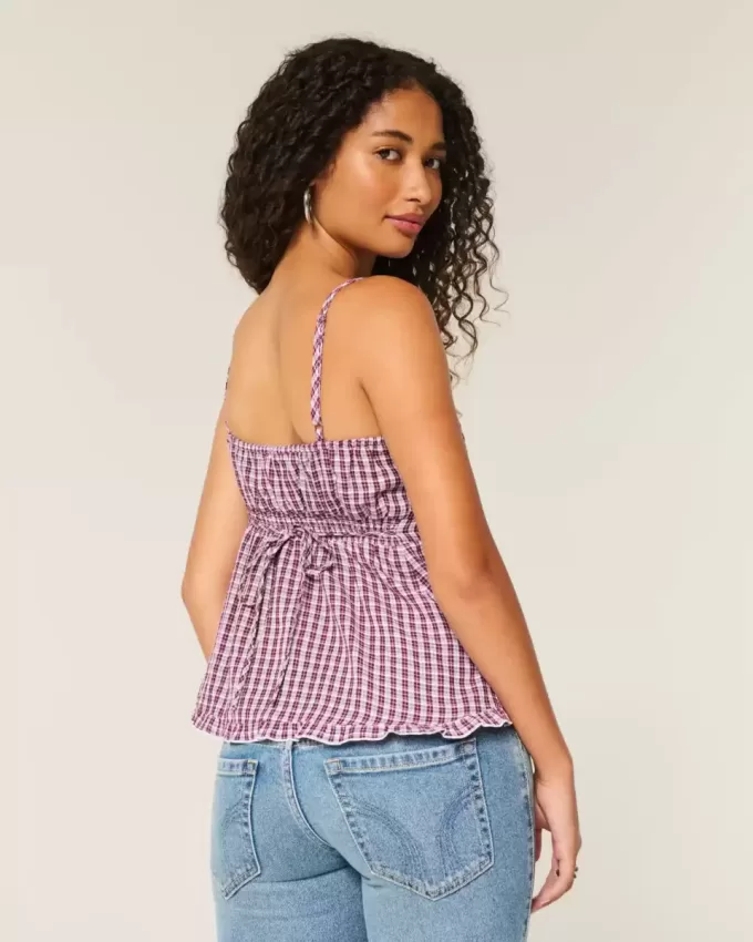 Top babydoll con bottoni