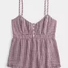 Top babydoll con bottoni