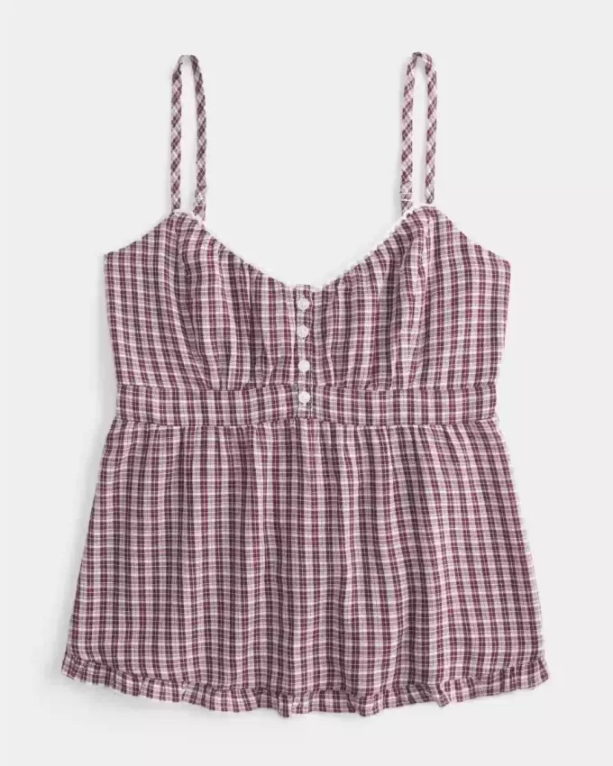 Top babydoll con bottoni