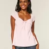 Top babydoll con laccetti facili