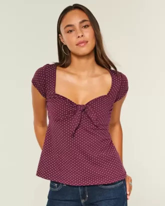 Top babydoll con laccetti facili