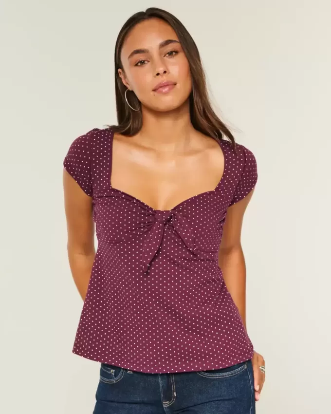Top babydoll con laccetti facili
