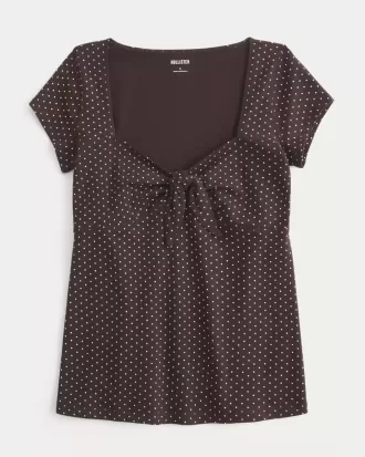 Top babydoll con laccetti facili
