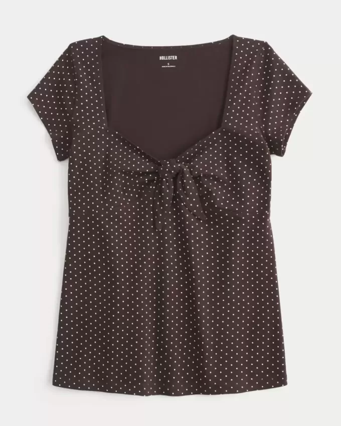 Top babydoll con laccetti facili