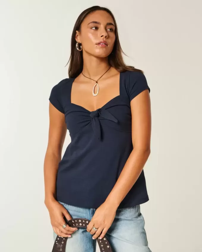 Top babydoll con laccetti facili