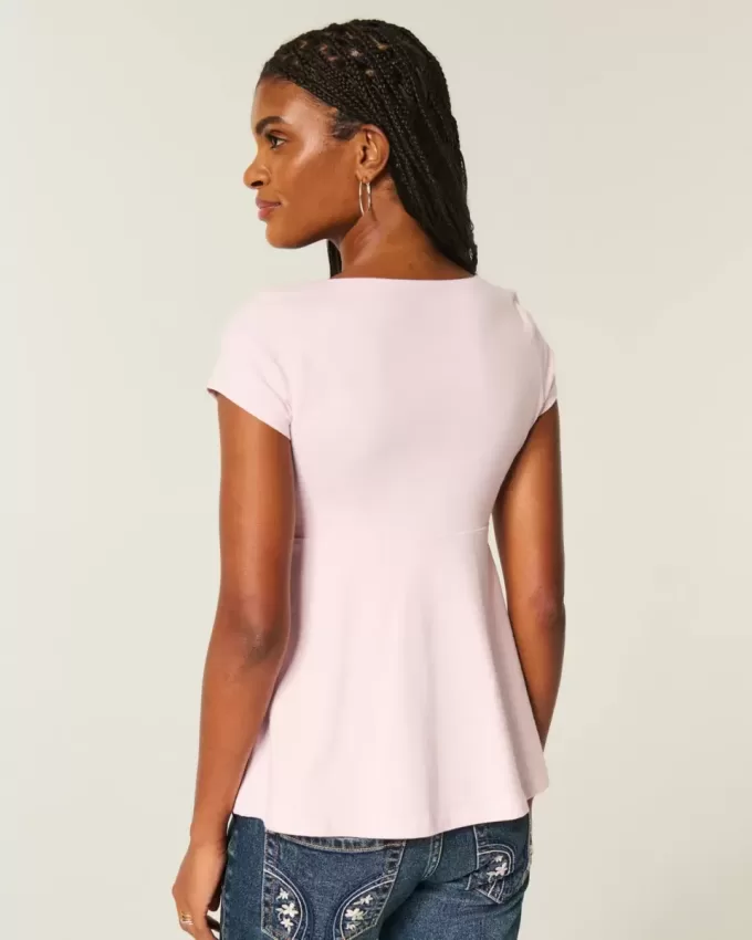 Top babydoll con laccetti facili