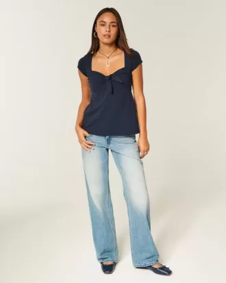 Top babydoll con laccetti facili