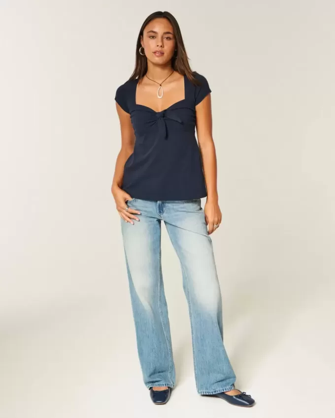 Top babydoll con laccetti facili