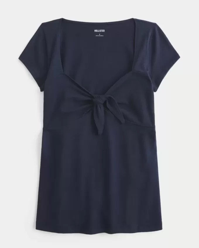 Top babydoll con laccetti facili