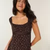 Top babydoll con lacci in raso