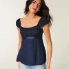 Top babydoll con lacci in raso Top babydoll con lacci in raso