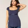 Top babydoll con lacci in raso