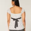 Top babydoll con lacci in raso