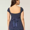 Top babydoll con lacci in raso