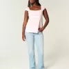 Top babydoll con lacci in raso