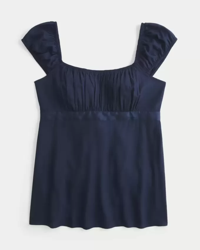 Top babydoll con lacci in raso Top babydoll con lacci in raso