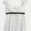 Top babydoll con lacci in raso