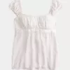 Top babydoll con lacci in raso Top babydoll con lacci in raso