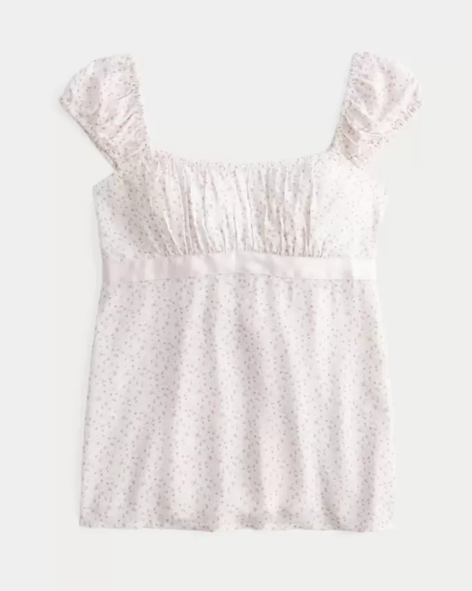 Top babydoll con lacci in raso Top babydoll con lacci in raso