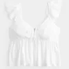 Top babydoll con lacci sul davanti