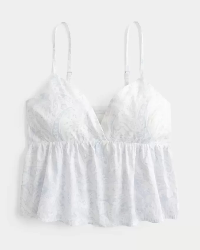 Top babydoll con motivo Paisley facile