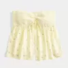 Top babydoll con scollo a V e spalline sottili Top babydoll con scollo a V e spalline sottili